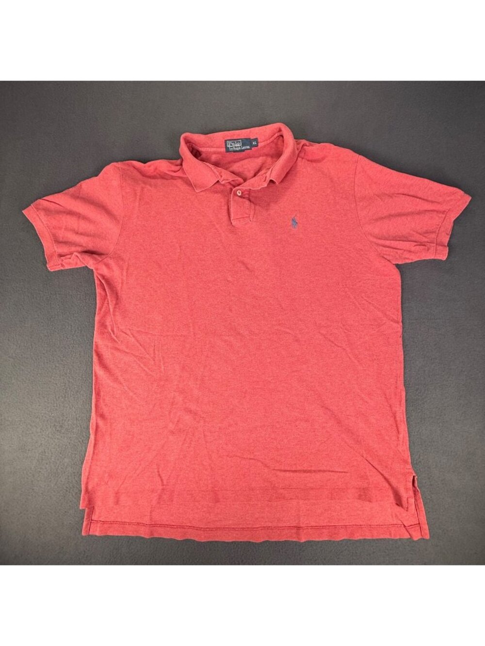 VTG Polo by Ralph Lauren Pink (Light Red) Cotton Polo X-Large X long Tail EUC
